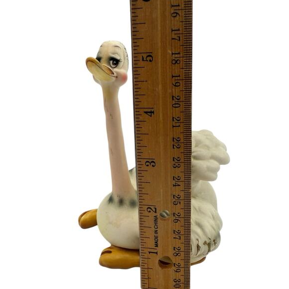 Vintage Joseph Originals Ceramic Ostrich Figurine 5” x 4”. Kitschy - Picture 10 of 11